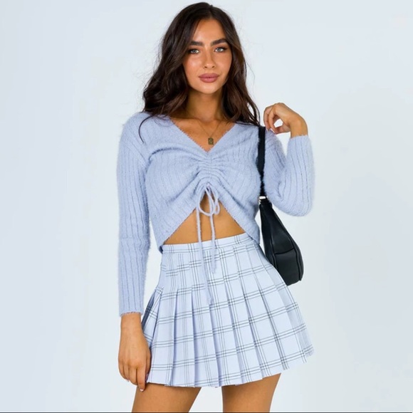 Princess Polly Shining Star Cinched Sweater in Blue Size XS/S - Picture 2 of 12